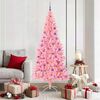 vidaXL &Aacute;rbol de Navidad con 300 LED con soporte Rosa 180 cm PVC