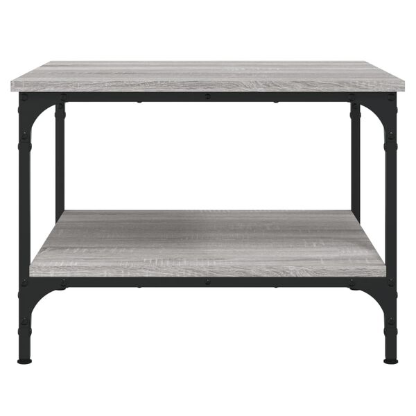 vidaXL Mesa de centro madera de ingenier&iacute;a gris Sonoma 55x55x40 cm