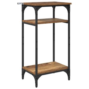 vidaXL Mesa lateral Madera envejecida 40 x 30 x 75 cm