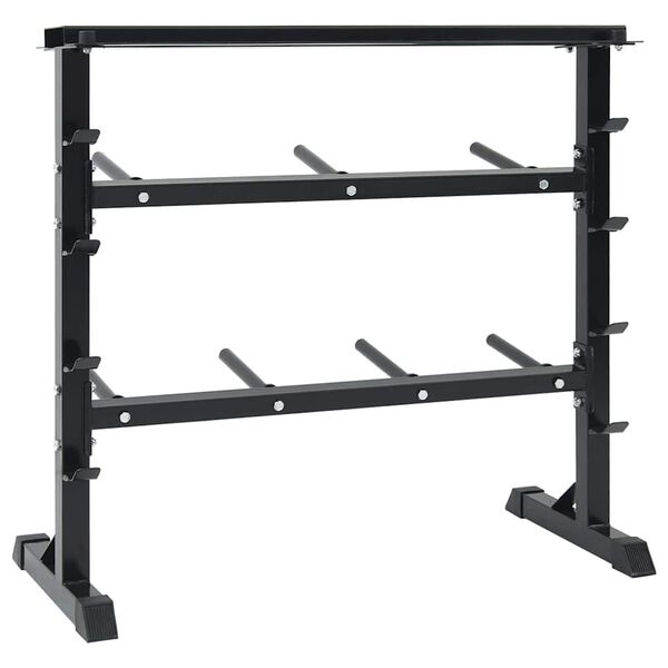 vidaXL Estante para Mancuernas Negro 99 x 45 x 95,5 cm
