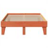 vidaXL Estructura de cama sin colch&oacute;n madera maciza marr&oacute;n 135x190 cm
