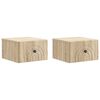 vidaXL Mesita de Noche de Pared 2 pcs Roble Sonoma 33 x 34,5 x 20 cm