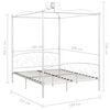 vidaXL Estructura de cama con dosel sin colchón metal blanco 180x200cm