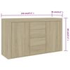vidaXL Aparador madera contrachapada color roble Sonoma 120x36x69 cm