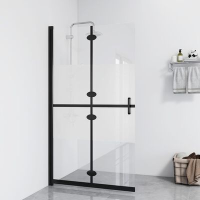 vidaXL Mampara de ducha plegable vidrio ESG medio esmerilado 120x190cm