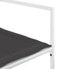 vidaXL Sillas de jard&iacute;n con cojines 4 uds acero blanco y textilene