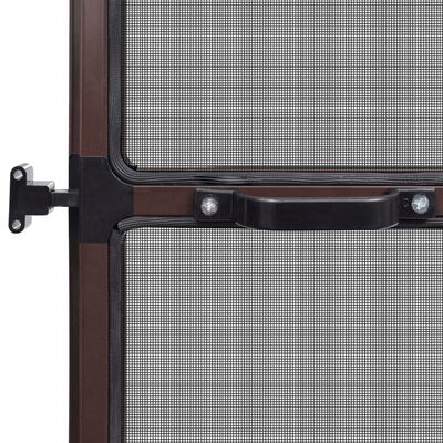 vidaXL Mosquitera con bisagras para puertas marrón 100x215 cm