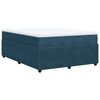 vidaXL Cama box spring con colch&oacute;n terciopelo azul oscuro 140x190 cm