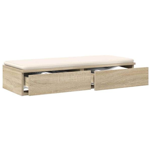 vidaXL Cajones de cama con caj&oacute;n Roble Sonoma 90 x 36,5 x 16,5 cm