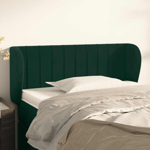 vidaXL Cabecero de terciopelo verde oscuro 83x23x78/88 cm