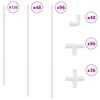 vidaXL Tubo de PVC 12 pcs 12,2 x 1,8 x 500 mm PP, PE