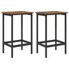 vidaXL Taburete de bar 2 uds. Madera envejecida 40 x 32 x 64 cm