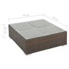 vidaXL Set muebles de jard&iacute;n 6 piezas y cojines rat&aacute;n sint&eacute;tico marr&oacute;n