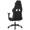 vidaXL Silla gaming con reposapiés cuero sintético negro rojo