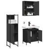 vidaXL Set de muebles de baño 3 piezas madera contrachapada negro