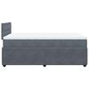 vidaXL Cama box spring con colch&oacute;n terciopelo gris oscuro 120x200 cm