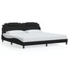 vidaXL Estructura de cama Viana con LED sin colch&oacute;n negro 200x200 cm