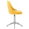 vidaXL Silla de comedor giratoria de terciopelo amarillo