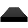 vidaXL Estante flotante de pared MDF negro brillante 120x23,5x3,8 cm