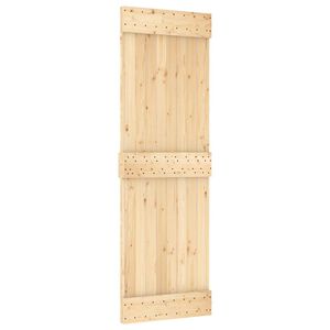 vidaXL Puerta Corredera NARVIK Natural y negro 70 x 210 cm (152,5 cm)