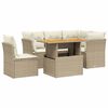 vidaXL Juego de sof&aacute;s jard&iacute;n con cojines 5 pzas rat&aacute;n sint&eacute;tico beige