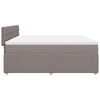 vidaXL Cama box spring con colch&oacute;n tela gris taupe 180x200 cm