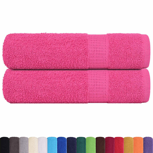 vidaXL Toallas de ba&ntilde;o FROGN 2 uds rosa 100x150 cm 360 g/m&sup2;