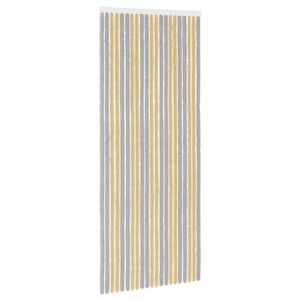 vidaXL Cortina de Insectos de Chenilla Gris y Beige 90 x 220 cm