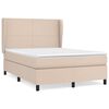 vidaXL Cama box spring con colch&oacute;n cuero sint&eacute;tico capuchino 140x200cm