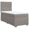 vidaXL Cama box spring con colch&oacute;n tela gris taupe 100x200 cm