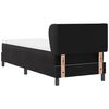 vidaXL Cama tipo Box Spring con colch&oacute;n Negro 80 x 200 cm Terciopelo