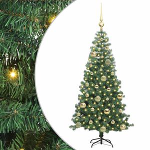 vidaXL &Aacute;rbol de Navidad con 150 LED con soporte Verde 120 cm PVC