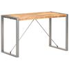 vidaXL Mesa de comedor madera maciza de mango rugosa 120x60x75 cm