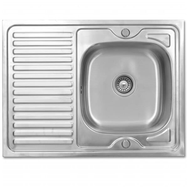 Fregadero para cocina con escurridor, 80 x 60 cm