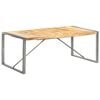 vidaXL Mesa de comedor madera maciza de mango rugosa 200x100x75 cm