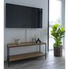 House Nordic Soporte para TV con 2 estantes Avery roble y negro