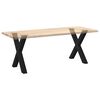 vidaXL Patas para mesa de comedor en forma de X (2 unidades), color negro, 80 x (72-73) cm, acero