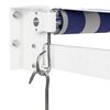 vidaXL Toldo retr&aacute;ctil aluminio y tela azul y blanco 4,5x3 m
