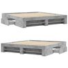 vidaXL Estructura de cama madera de ingenier&iacute;a gris hormig&oacute;n 200x200cm