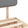 vidaXL Estructura de Cama con Cabecera Tapizada Gris Claro 75 x 190 cm