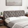 vidaXL Cabecero de cama acolchado tela gris taup&eacute; 160 cm