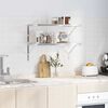 vidaXL Estantes de pared 2 uds acero inoxidable plateado 75x40 cm