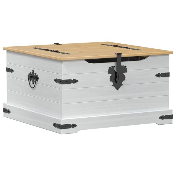 vidaXL Caja de almacenamiento 78 x 78 x 45 cm Madera de pino macizo