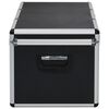 vidaXL Cajas de almacenamiento 3 unidades aluminio negro