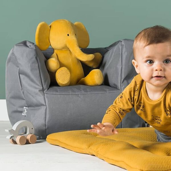 Jollein Sillón puf gris