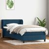 vidaXL Cama box spring con colch&oacute;n terciopelo azul oscuro 90x210 cm