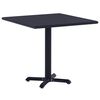 vidaXL Mesa de jard&iacute;n negra 80x80x75 cm