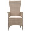 vidaXL Juego de comedor de jardín 9 piezas con cojines beige
