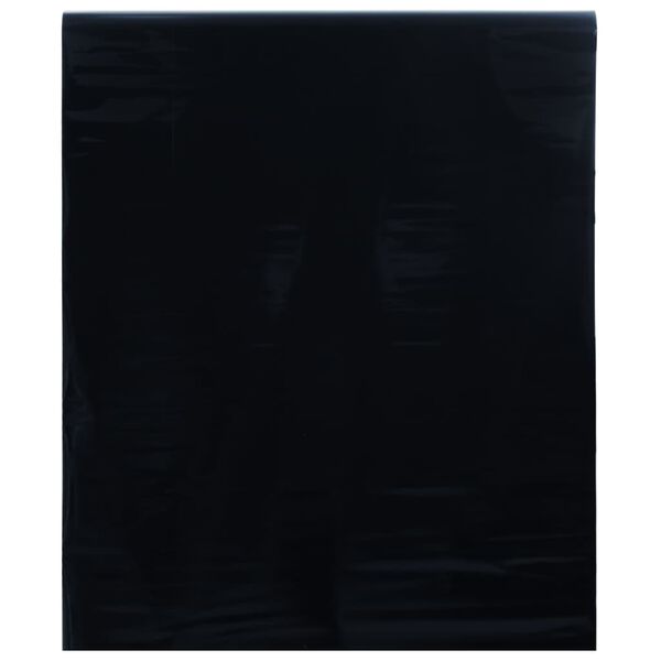vidaXL L&aacute;mina de ventana esmerilada est&aacute;tica PVC negro 90x2000 cm