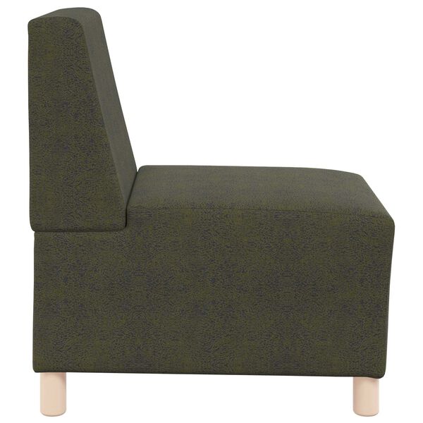 vidaXL Unidad de Sof&aacute; Modular sin Brazos Verde militar 55 x 74 x 82 cm